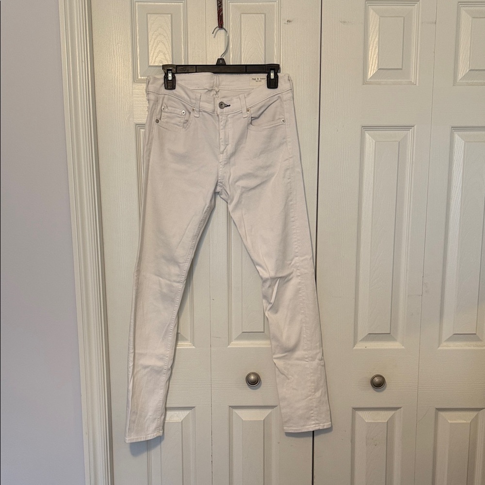 Rag & Bone Women's High Rise White Jeans